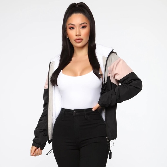 Sherpa Lined Cozy & Cute Jacket Fashion Nova LG - Picture 5 of 8